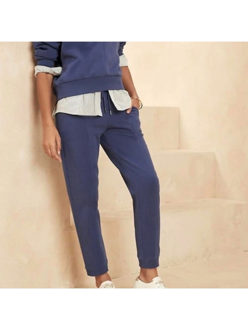 Banana Republic Navy Blue Sweater Jogger Pants Size Small